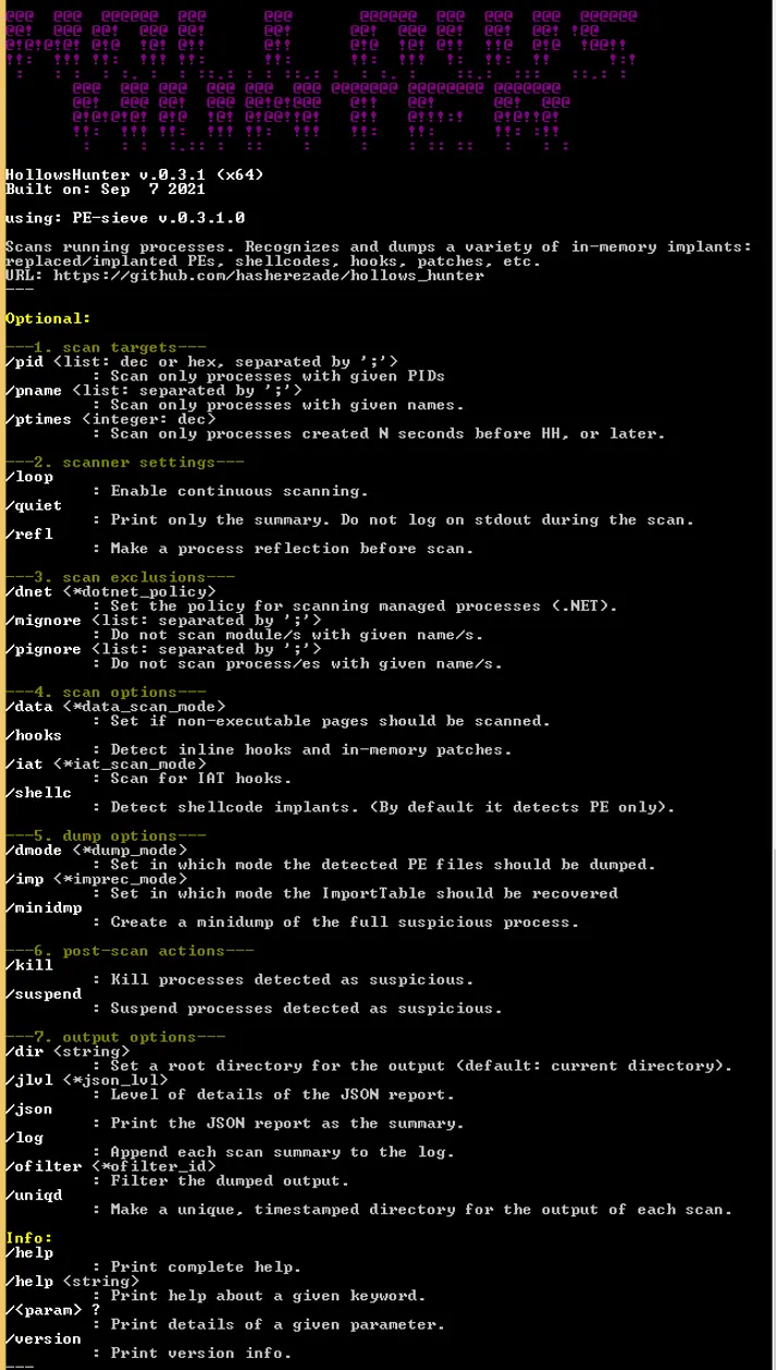  pe-sieve 识别并保存潜在的恶意植入shellcode 